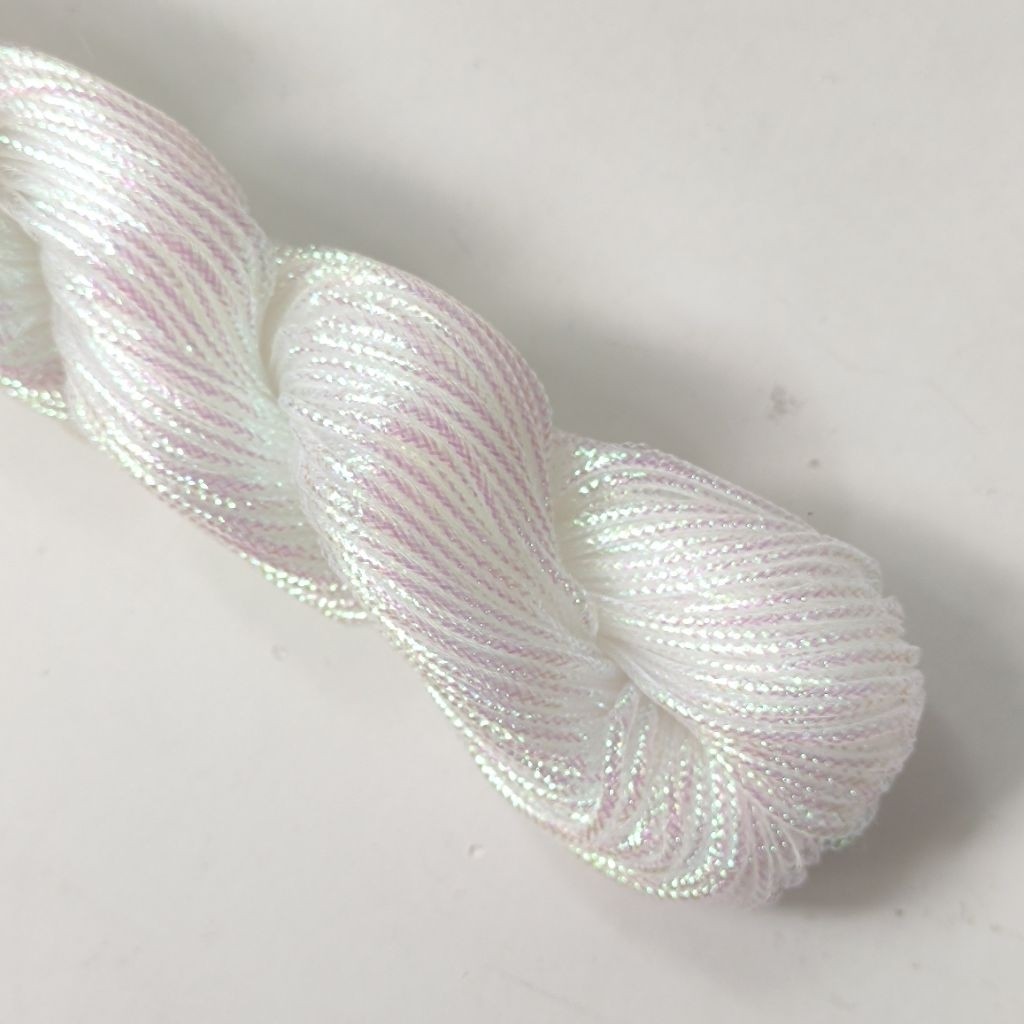 1 mtr Tali Metalik Putih Hologram Butterfly Holo Kilap AB 500081 White de dreamer