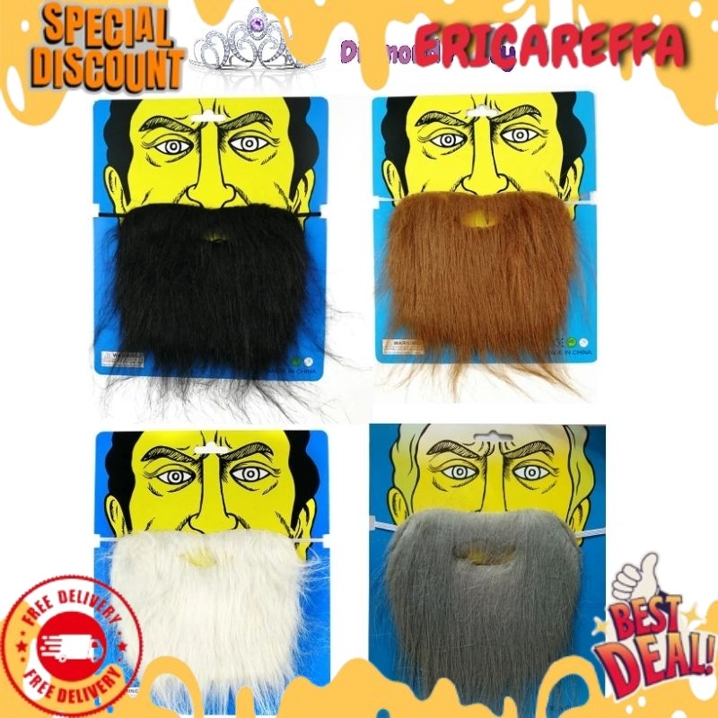 Aneka Jenggot palsu untuk Halloween/Pesta/Properti (Jenggot warok/Jenggot bnl) TERLARIS CASEU