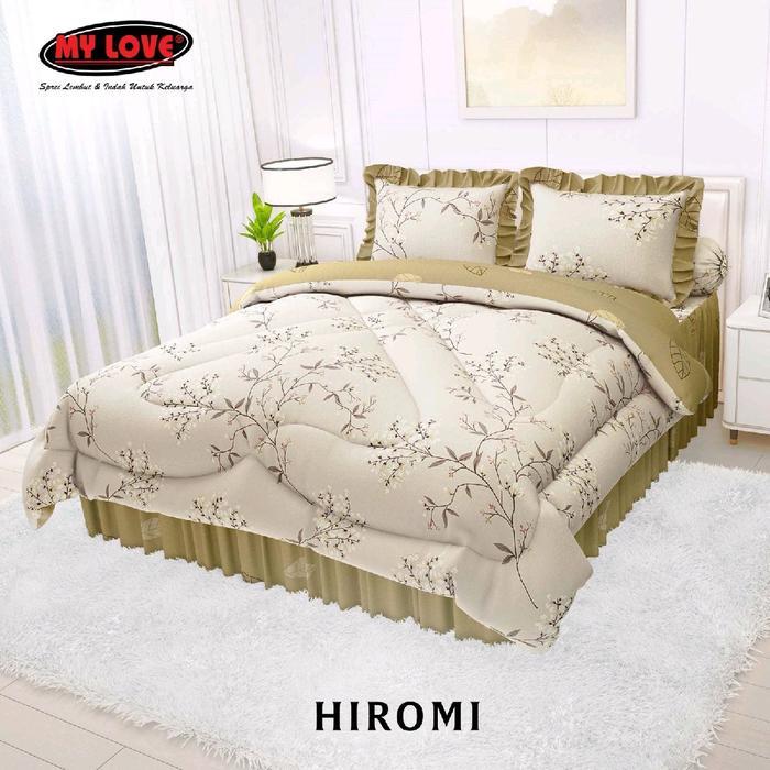 MY LOVE - Bedcover rumbai 180x200 bed cover set all new my love original - Hiromi, 180x200 King Rumb