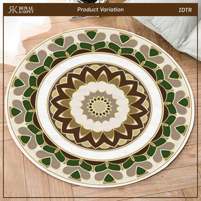 ROYAL [PO] -  [ Rounded Variant ] Karpet Kecil Lantai Bundar Bahan Anti Slip dan Nyaman untuk kamar 