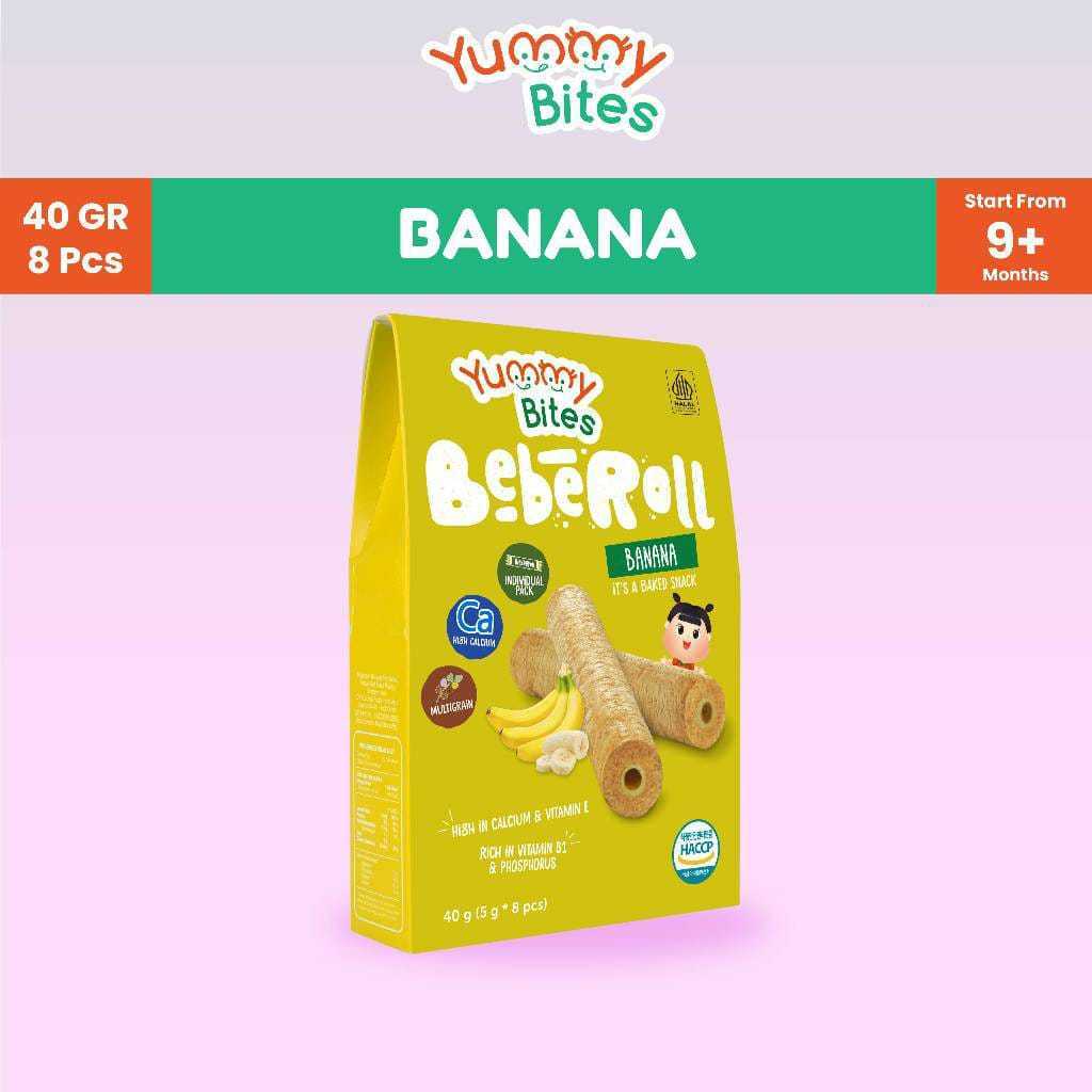 YUMMY BITES-YUMMY BITES BEBEROLL BANANA 40GR