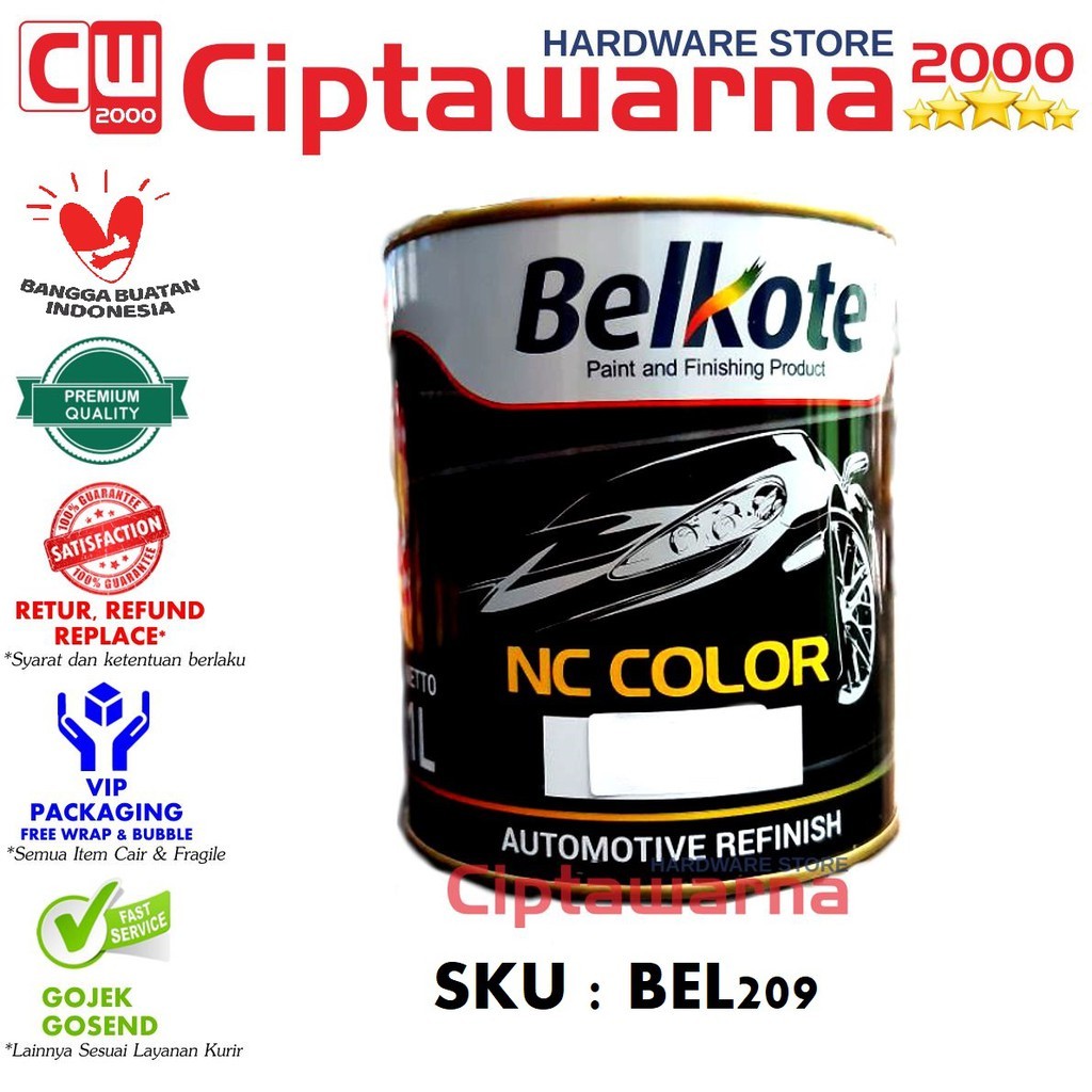 Cat Belkote NC Color 209 Black Mica 1L - A3 CWS
