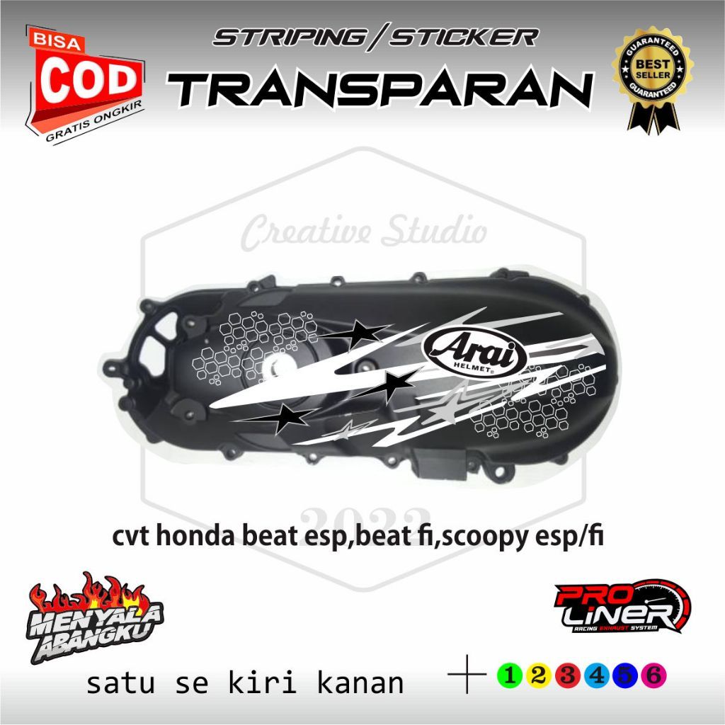 STICKER BAK CVT / sticker bok cvt kluarga esp beat,scoopy masuk simple2019 ke bawah