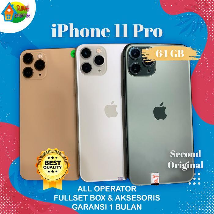 Second iPhone 11 Pro 64 GB Garansi 1 Bulan-ALL OPERATOR - wifi only, grey