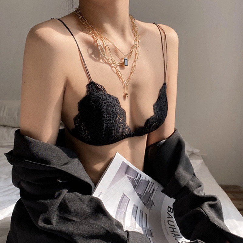 [Miss Lace]Gesper depan belakang yang cantik, bra tanpa kawat untuk payudara kecil, tali renda