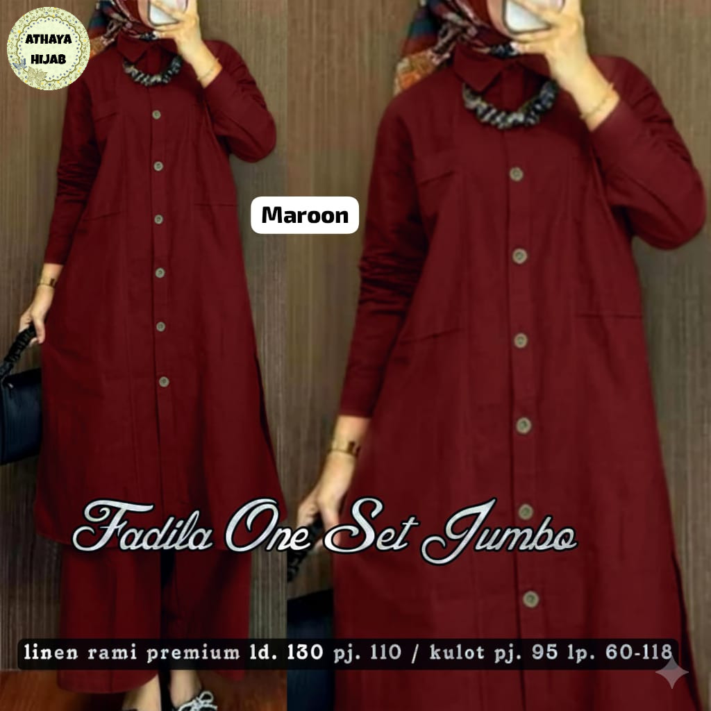 Fashion Wanita HQ  FADILA ONE SET JUMBO From AtHAYA