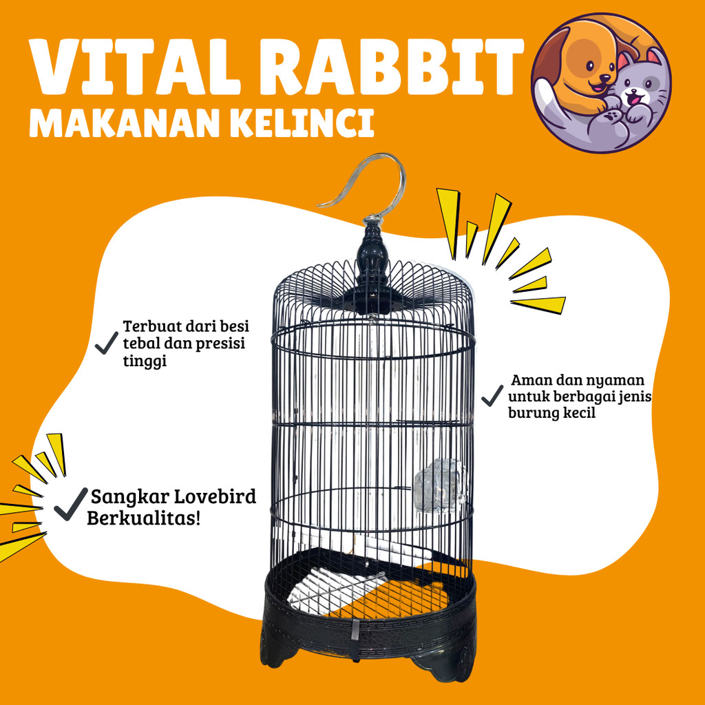 Kandang Burung / Sangkar Besi Import Burung Lovebird Parkit Kenari Berkualitas