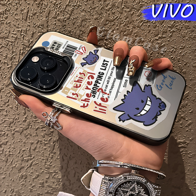 Keren Simbol Glossy Hologram PC Case VIVO Y17s Y12 Y12S Y15s Y21 Y03 Y16 Y22 Y18 Y02 Y17 Y27s Y30 Y9