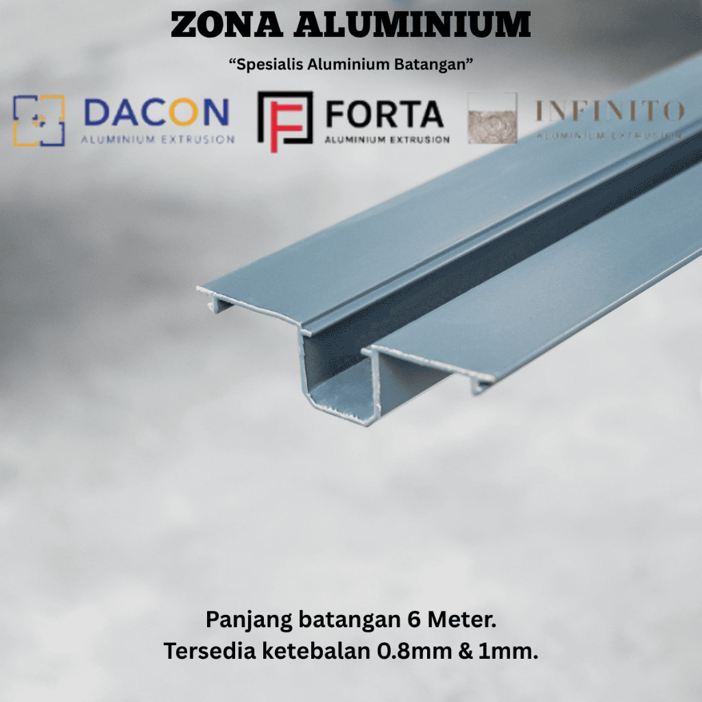 DACON FORTA INFINITO Aluminium Batangan 0562 Tutup M Kusen 4 Inch