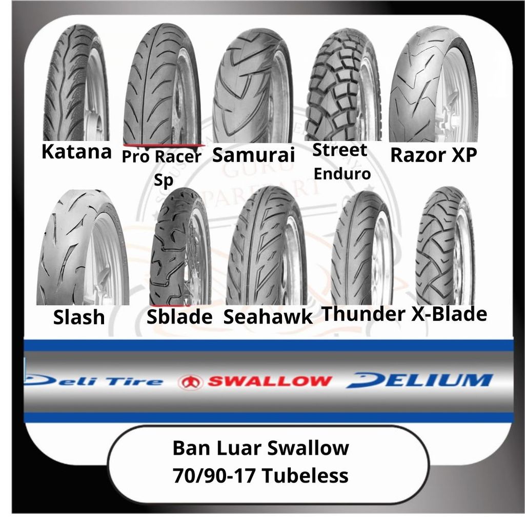 Ban Luar Swallow Tubeless 70/90-17