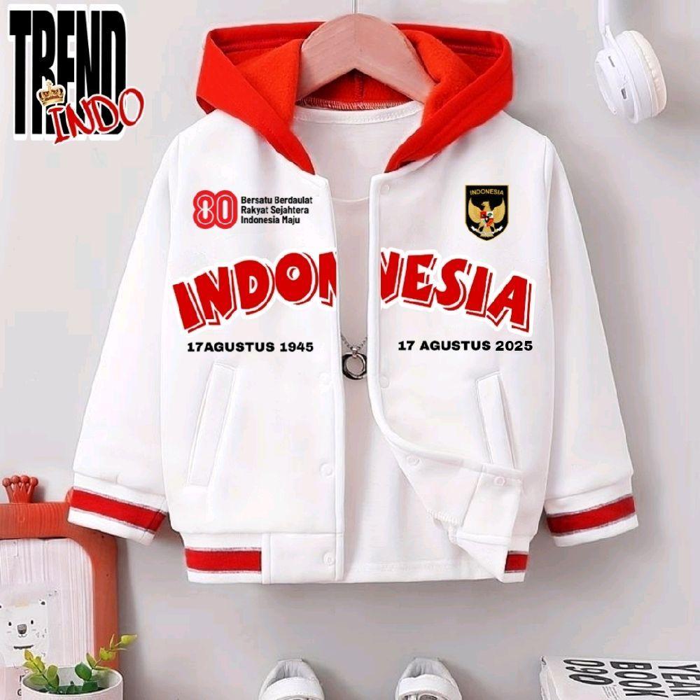 Jaket Anak Cowok Cewek Agustusan Usia 1 - 18 Tahun Jaket Anak Laki-laki Perempuan Warna Merah Putih 