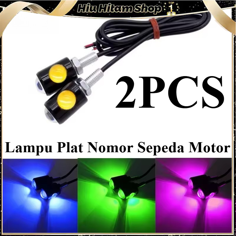 2Pcs Lampu Sein Motor Super Terang Lampu Plat Nomor LED Mobil Lampu Sein Mini Lampu Belakang Lampu R