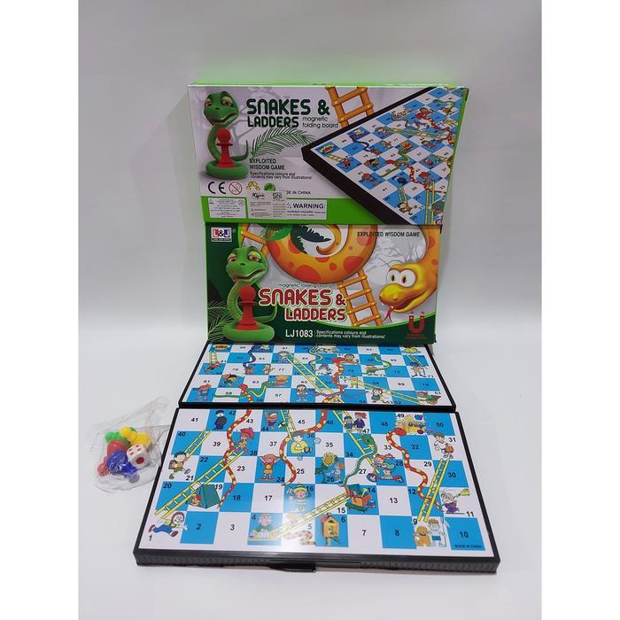 C0045 MAINAN ULAR TANGGA MAGNET PREMIUM SNAKES LADDERS BOARD GAME