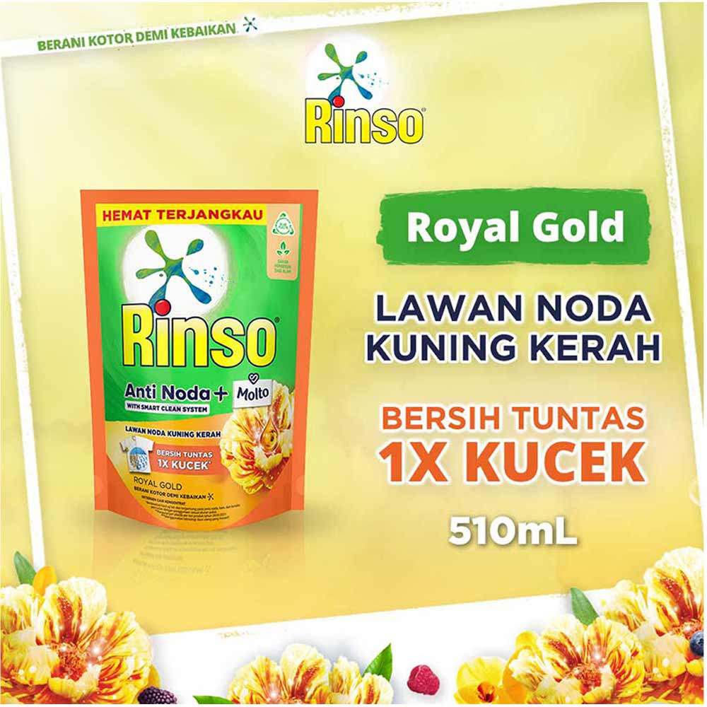 Rinso Molto Deterjen Cair Royal Gold 510mL