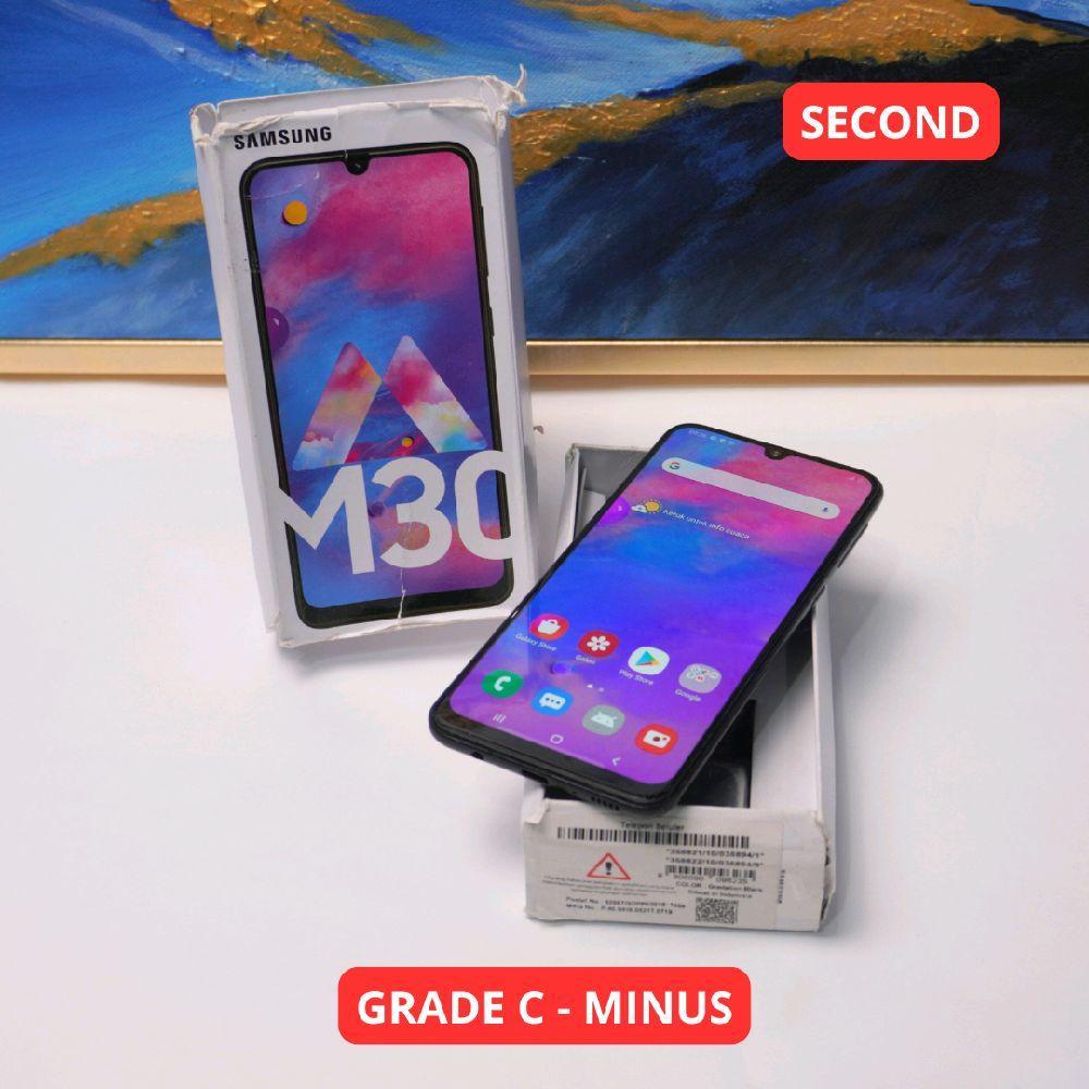SAMSUNG M30 4/64 GB GRADE C - MINUS HP SECOND ORIGINAL SINAR MUTIARA CELL