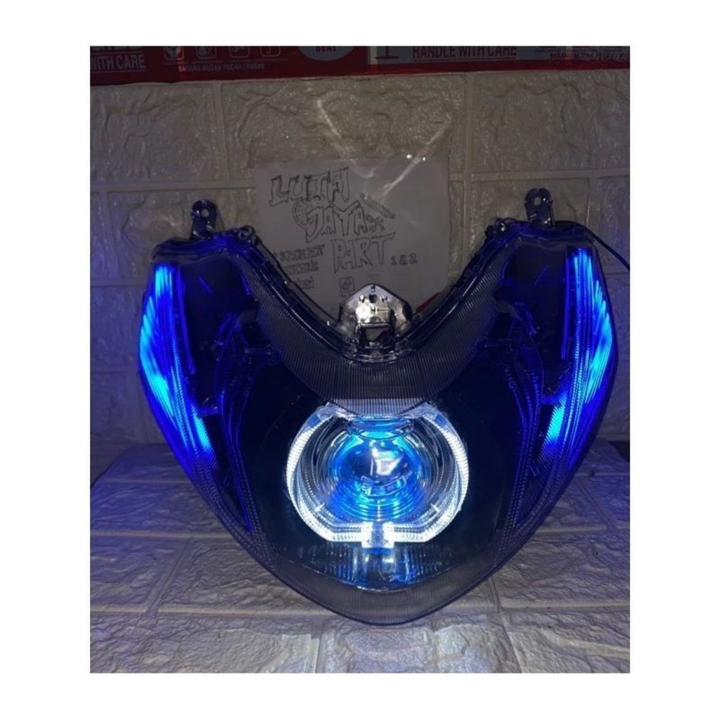 BILED ALA LAMPU DEPAN YAMAHA MIO M3 MIO Z MIO 125 CUSTOM SUPER TERANG LAMPU CUSTOM LAMPU LED ALIS RU