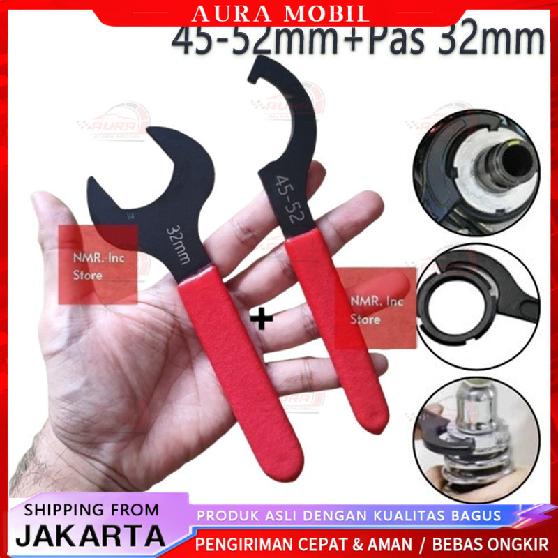 COD  45-52mm hook wrench kunci komstir motor universal c type shock coilover wrench spanners dan kun
