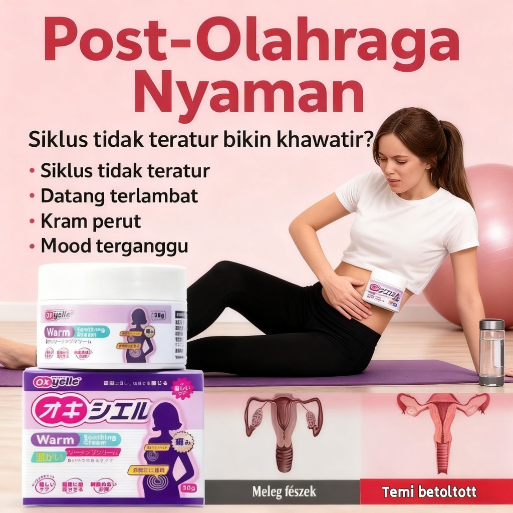 Oxyelle Gel Herbal Perawatan Wanita Hangat & Nyaman Saat Haid/Meredakan Ketidaknyamanan Menstruasi|S