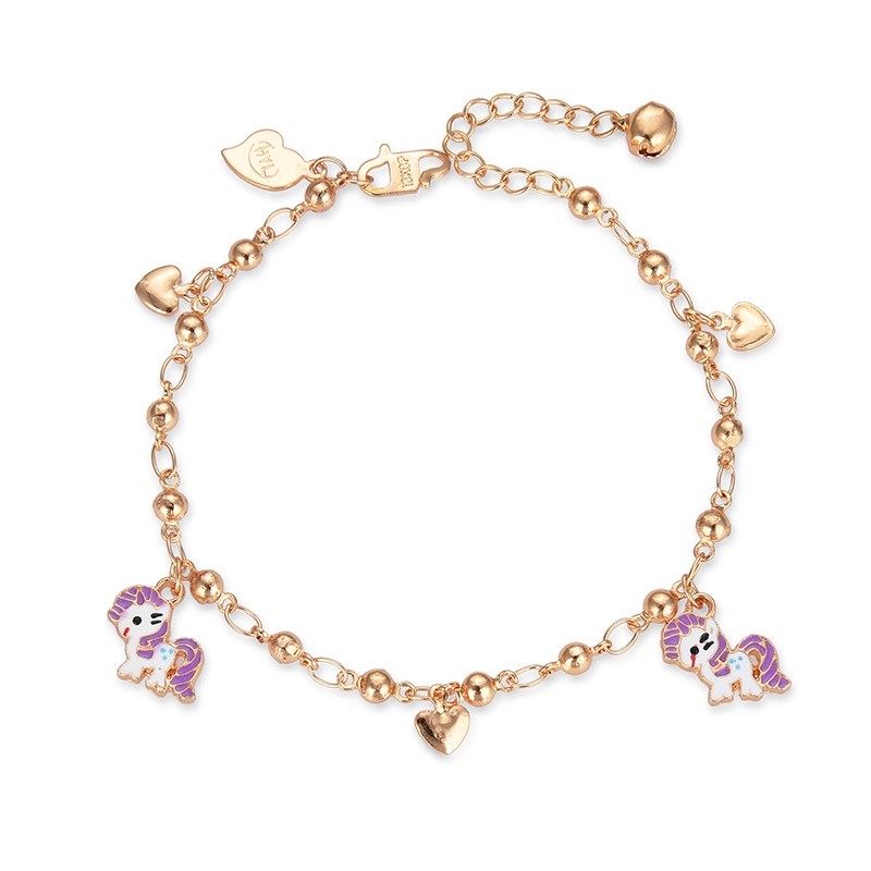 Perhiasan HYL JEWELRY COD Couple gelang titanium anak wanita anti karat silver emas muda bayi couple