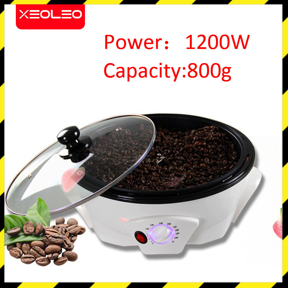 XEOLEO 800g Electric Coffee roaster 1200W Automatic Coffee Bean Baker Coffee baking machine suitable