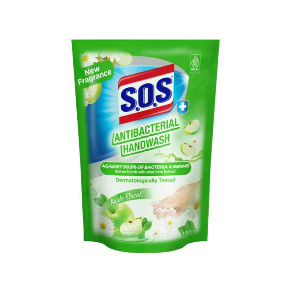 SOS Sabun Cuci Tangan Apple Floral 300 ml