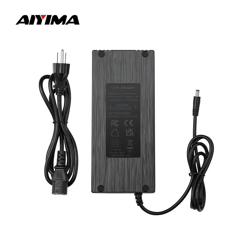 AIYIMA 48V Gan Amplifier Power Adapter 48V 10A Power Supply For TPA3255 TAS5630 Sound Amplifier Auo 