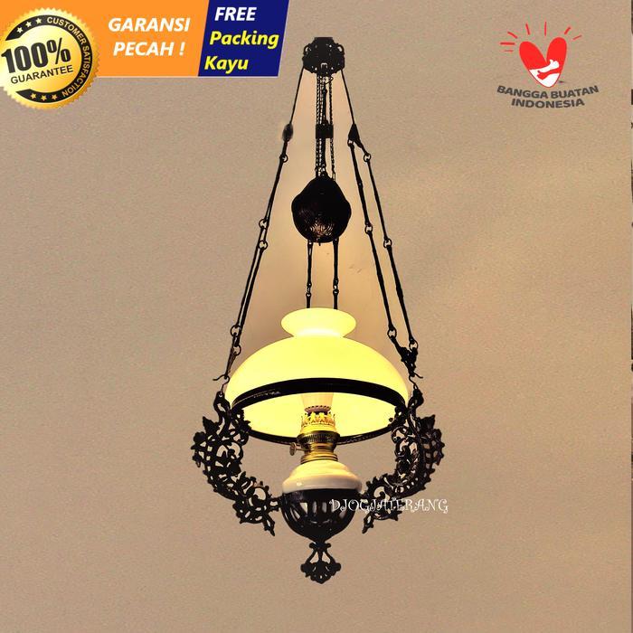 SHINECO Lampu Gantung Antik Klasik Model Jawa-Betawi Hitam - Motif Bangau