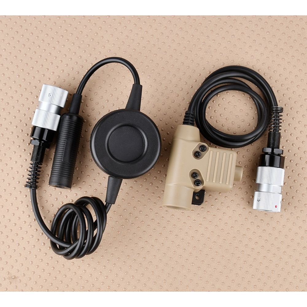 Aviation Plug for Kenwood PTT, 70mm Plugs, Fits PRC152148 Dummy Model, U94 & Baofeng WalkieTalkie, C