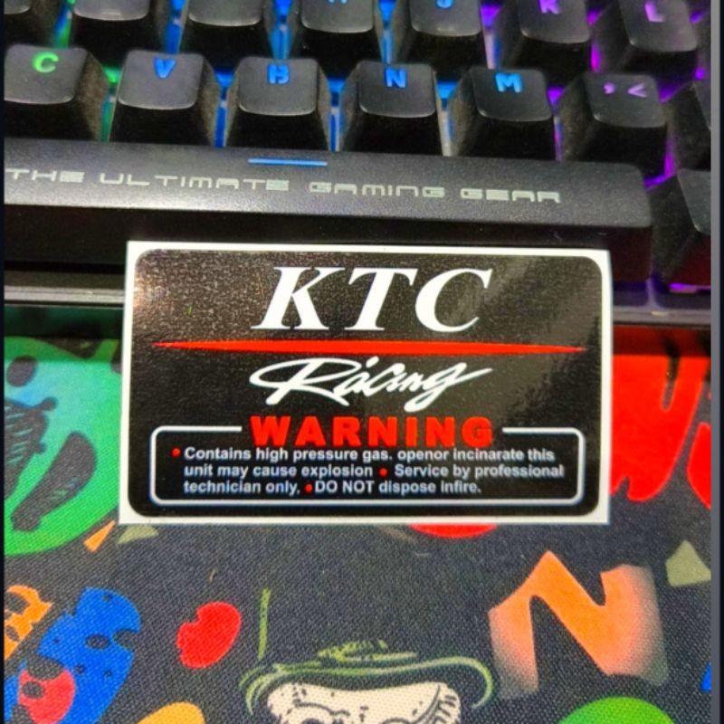 Sticker Shock KTC model baru / Stiker tabung shock KTC