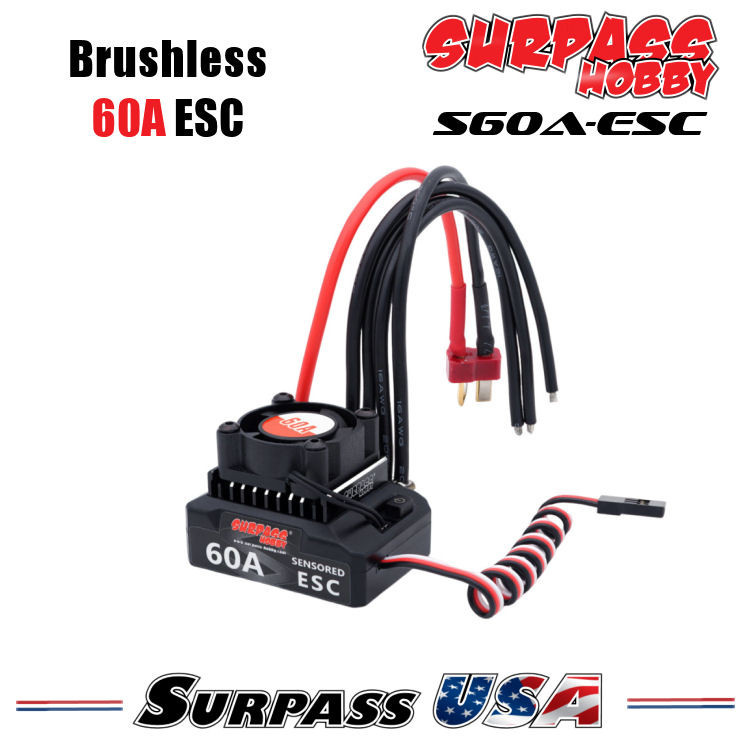SURPASS 60A SENSORED BRUSHLESS ESC #SP-100009-01