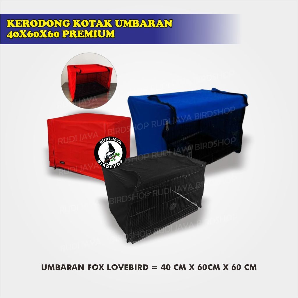 SEDIA KERODONG KOTAK UMBARAN PREMIUM KANDANG LOVEBIRD 40X60X60 TEBAL SANGKAR BURUNG KOTAK BATRE