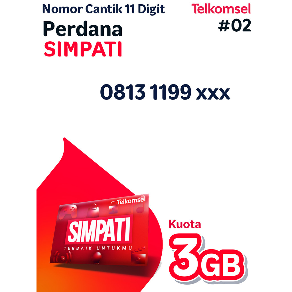 Nomor Cantik SIMPATI 11 Digit 3GB Kuota Nasional Part 2