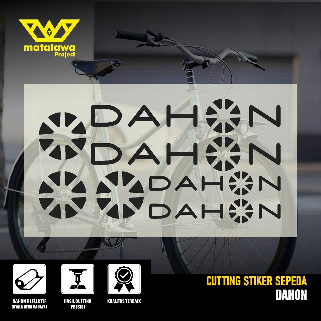 Sticker stiker cutting frame seli sepeda lipat dahon