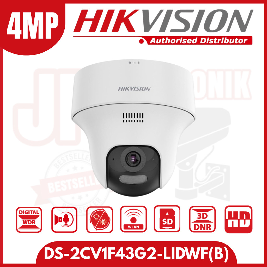 Hikvision DS-2CV1F43G2-LIDWF 4MP Kamera CCTV WiFi Fixed PT Turret Indoor