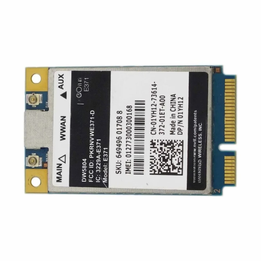 Card for Dell DW5804 4G LTE WWAN Mobile Broadband 01YH12 E371 Wireless PCIE 3G4G Card