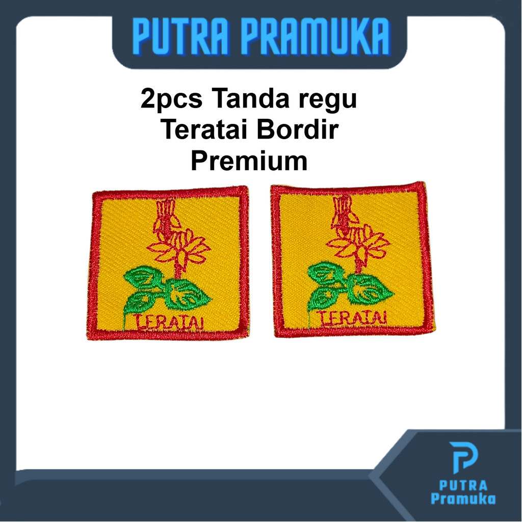 (2pcs) Bet Tanda Regu Teratai Bordir Premium diameter 4cm Pramuka Putri