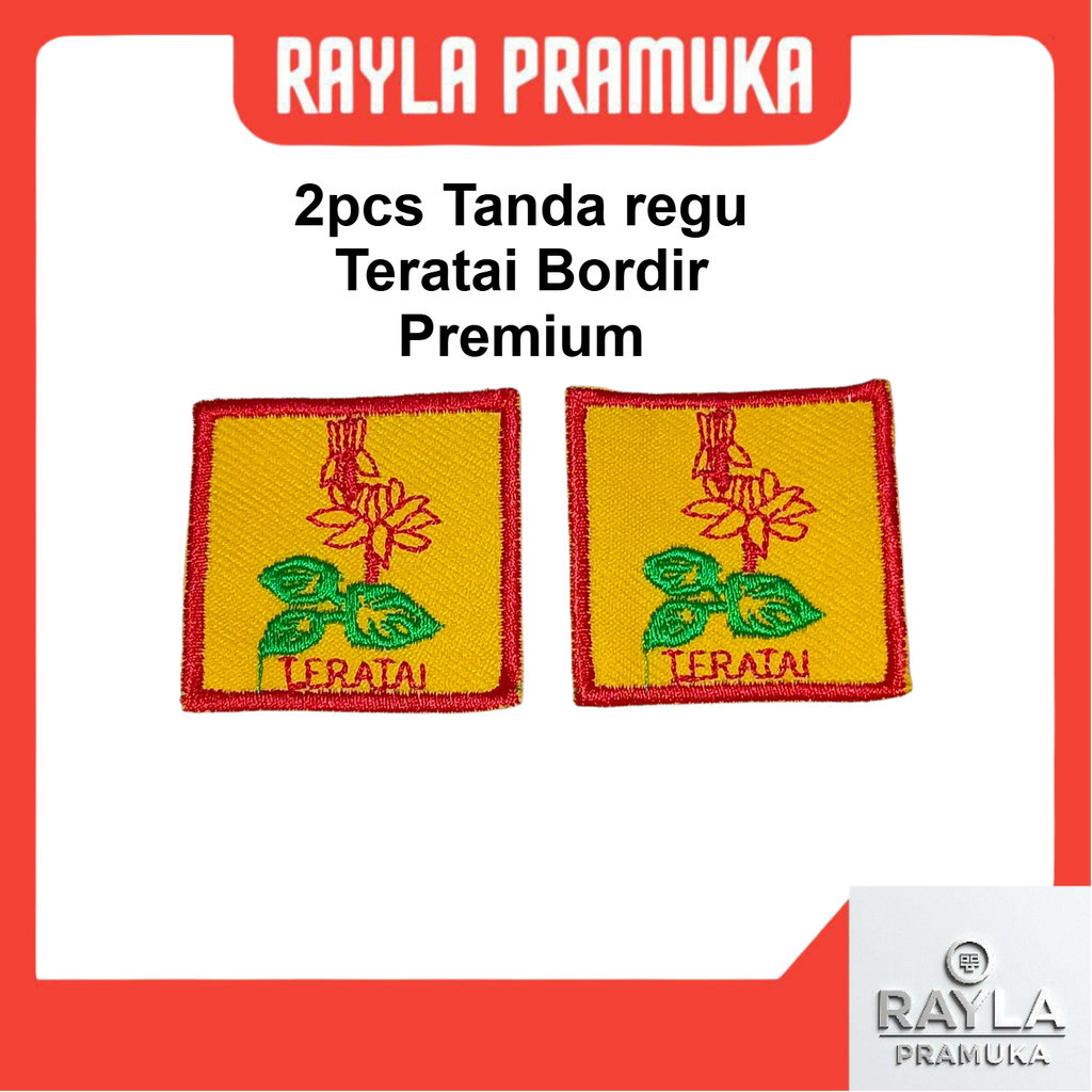 (2pcs) Bet Tanda Regu Teratai Bordir Premium diameter 4cm Pramuka Putri