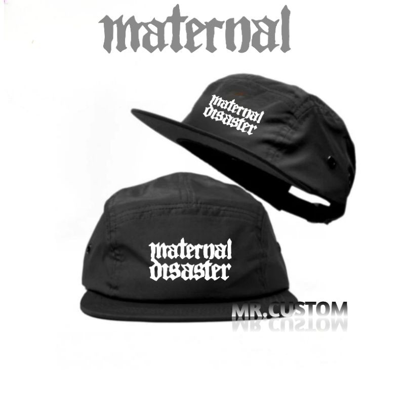 Topi 5 Panel Casual Maternal Disaster/ Five Panel Skena Vintage Pria Wanita Dewasa