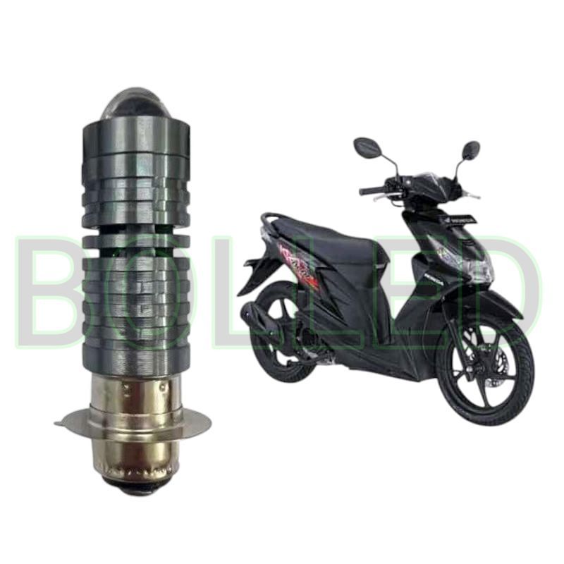 1pcs Lampu depan LED H6 Laser motor Honda Beat karbu BLD