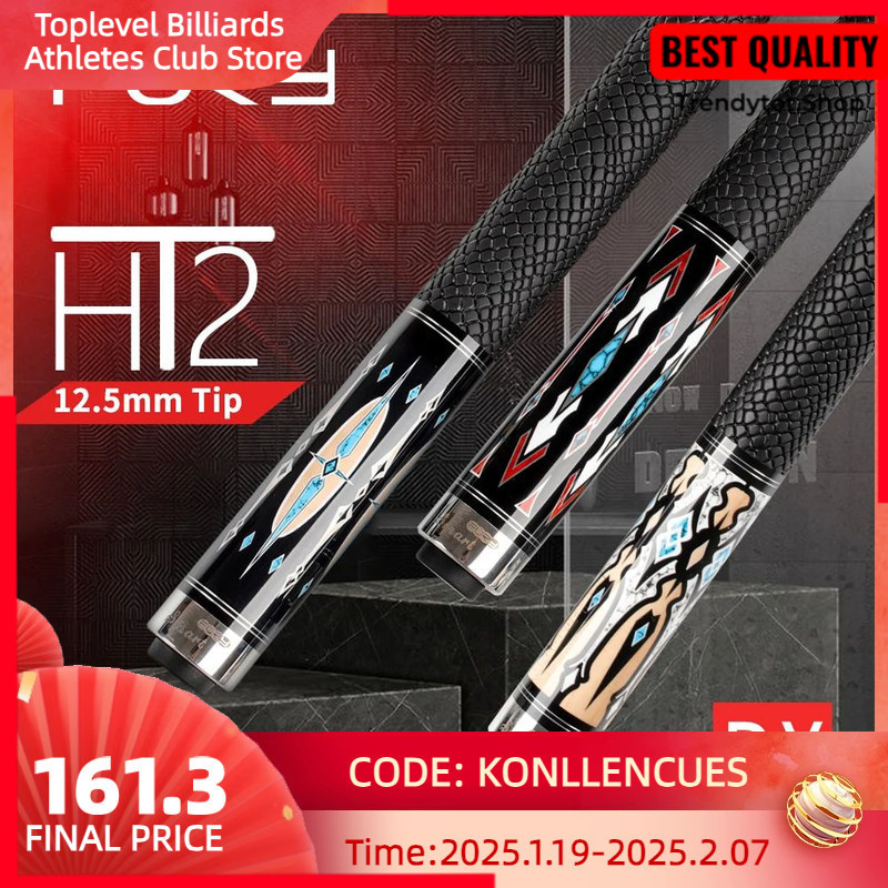 DISKON FURY-Handmade Billiard Stick Kit with Case, Maple Shaft, Leather Handle, Tiger Tip, Quick Joi