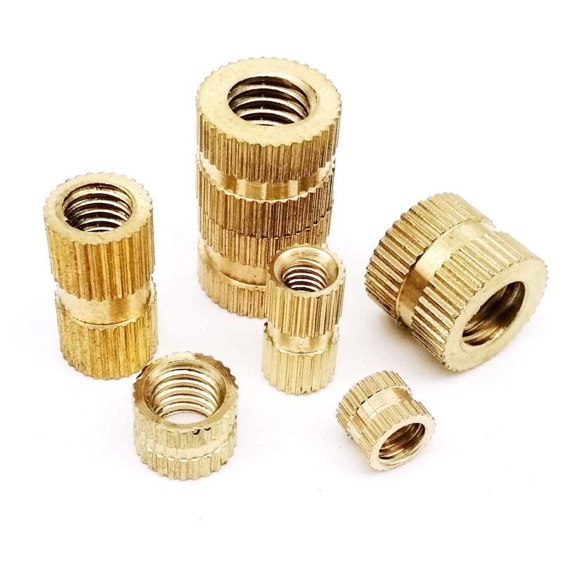 TERLARIS 100pcs Bras Knur Tanam M3 Insert Nut Mur Tanam Female Thread Brass Insert Nut M3