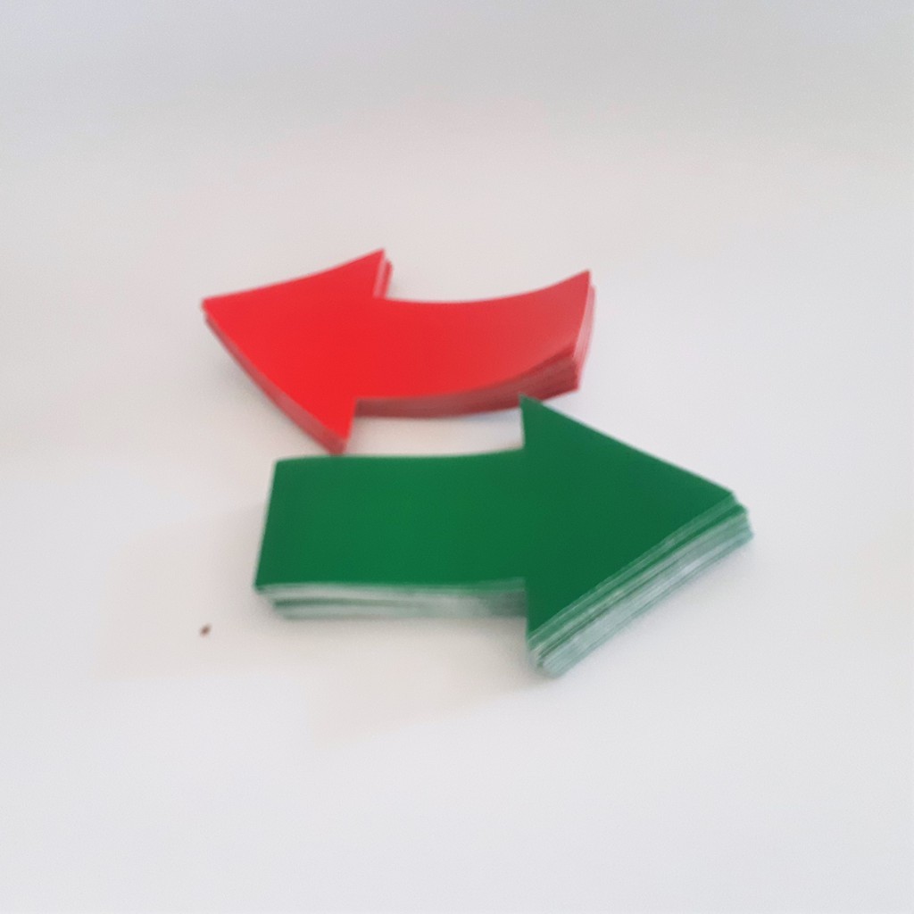 Stiker Chromo Panah, Stiker Anak Panah, Stiker arah panah, BAHAN CHROMO sudah di-LAMINATING