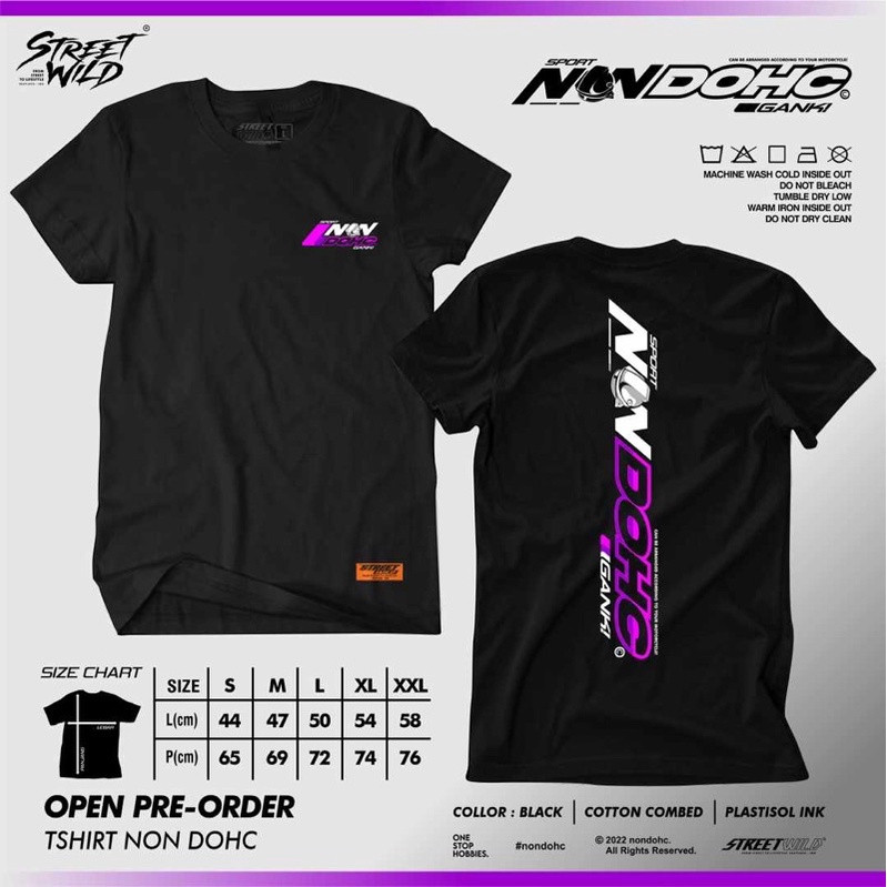 KAOS NON DOHC GANK TERBARU ORIGINAL - KAOS HEREX RACING PRIA & WANITA COTTON COMBED 24S~FREE STIKER