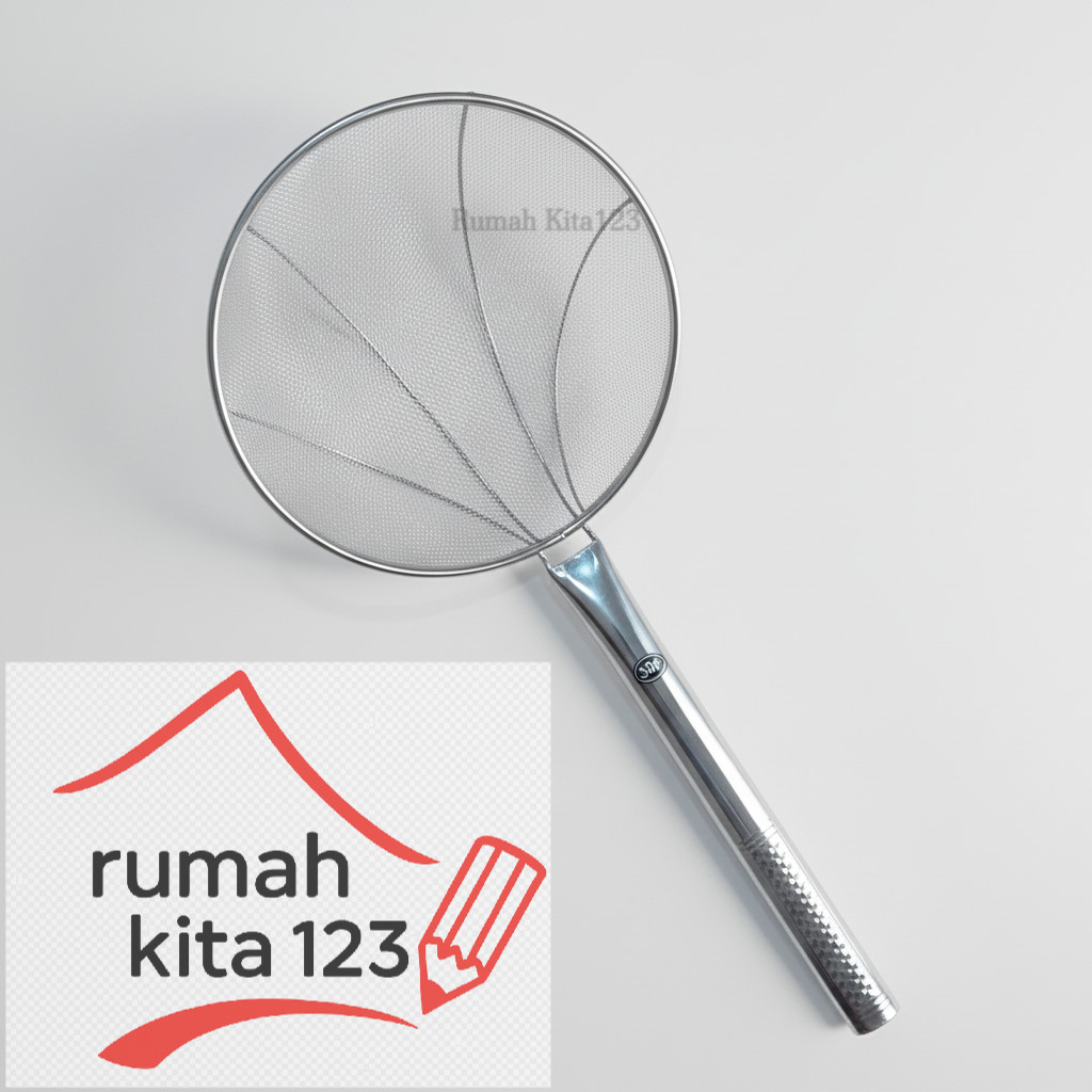 Saringan Parabola Serok Gagang Stainless  / Serok Gorengan Stainless Steel – Gagang Kuat, Jaring Hal