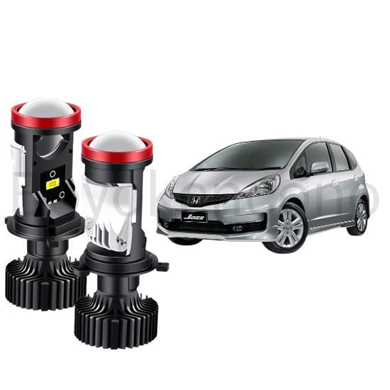 2pcs Lampu Utama LED H4 Projector High Power Mobil Honda Jazz GE8 2008 2013 Byk