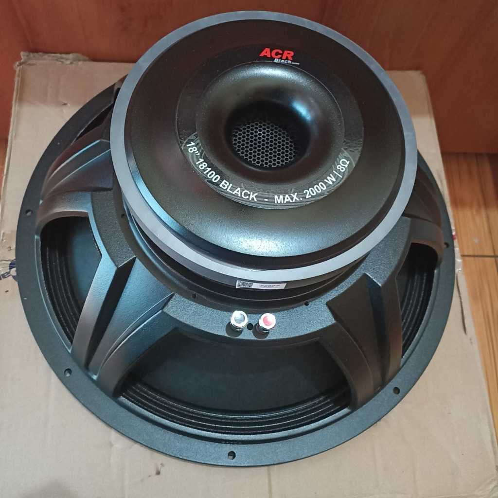 SPEAKER ACR 18 INCH 18100 BLACK 2000 WATT SUBWOOFER ORIGINAL