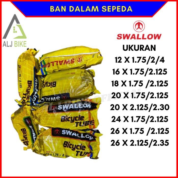 SWALLOW Ban Dalam Sepeda Anak Dewasa Ukuran 12 16 18 20 24 26 Inch - 12 X 1.75/2.1/4