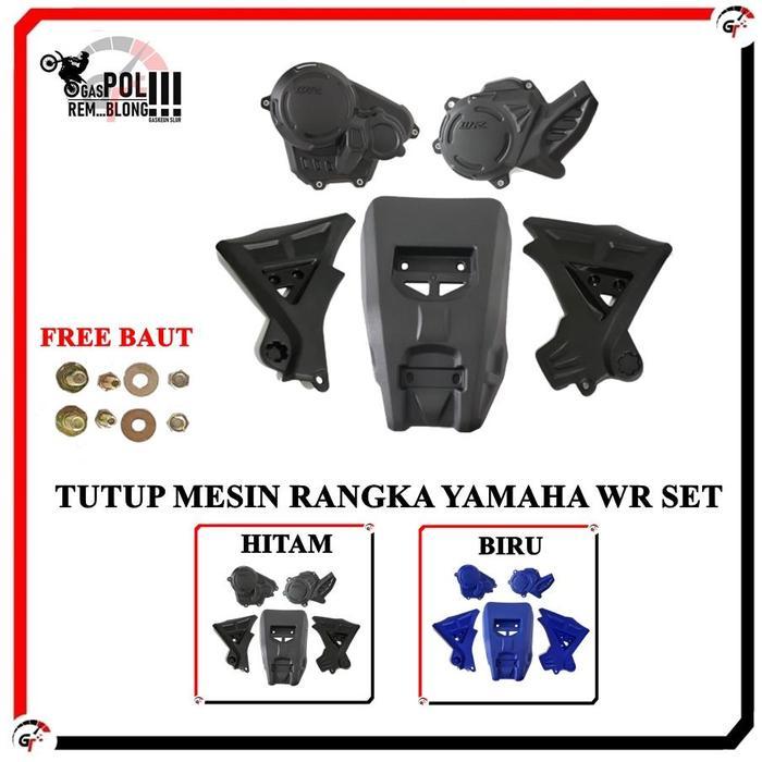 TUTUP COVER MESIN RANGKA WR 155 WR155 BAWAH DAN SAMPING SET YAMAHA MOTOR CROSS TRAIL SUPERMOTO SUPER