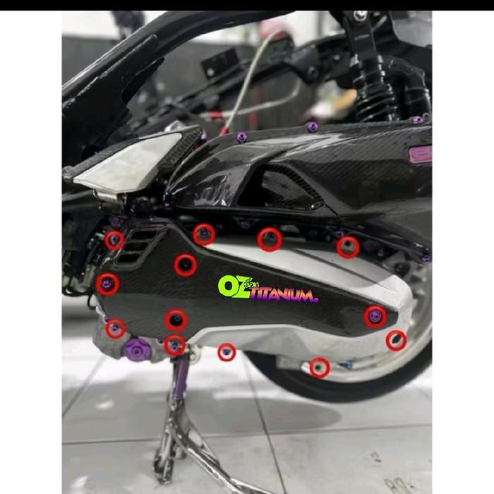 baut set cvt pcx 160 titanium - silver