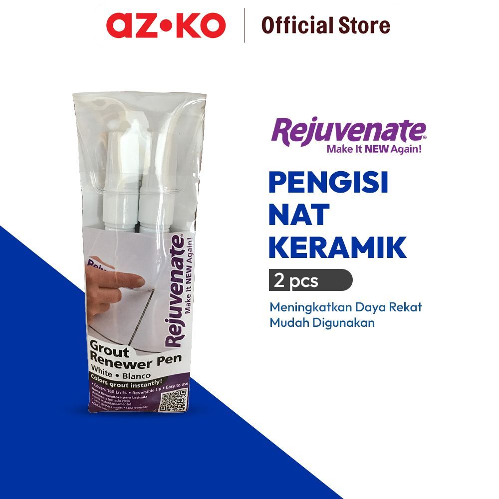AZKO Rejuvenate Set 2 Pcs Pengisi Nat Keramik Renewer Pen - Putih Perekat Foam Gap Pintu Lubang Dind